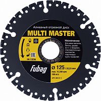 Отрезной диск универсальный Fubag Multi Master (88125-3) d=125мм d(посад.)=22.23мм (угловые шлифмашины)