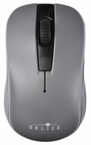 Мышь Оклик 445MW черный/серый оптическая (1200dpi) беспроводная USB для ноутбука (3but) фото 3