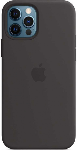 Чехол (клип-кейс) Apple для Apple iPhone 12/12 Pro Silicone Case with MagSafe черный (MHL73ZE/A) фото 8