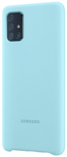 Чехол (клип-кейс) Samsung для Samsung Galaxy A71 Silicone Cover голубой (EF-PA715TLEGRU) фото 2