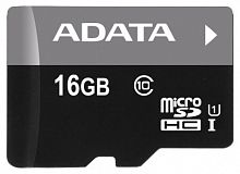 Флеш карта microSDHC 16Gb Class10 A-Data AUSDH16GUICL10-RA1 + adapter