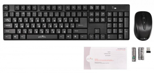 Клавиатура + мышь Оклик 210M клав:черный мышь:черный USB беспроводная (612841) фото 6
