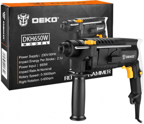 Перфоратор Deko DKH650W патрон:SDS-plus уд.:2.1Дж 650Вт фото 2