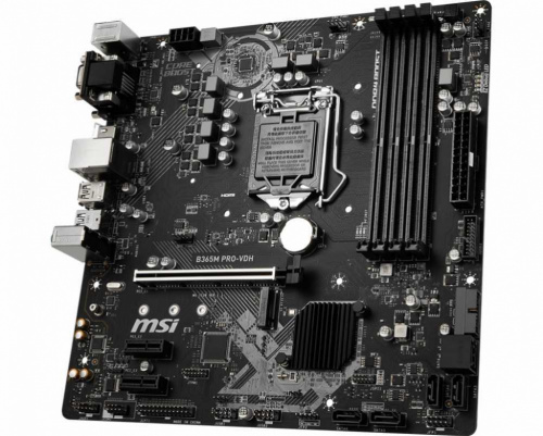 Материнская плата MSI B365M PRO-VDH Soc-1151v2 Intel B365 4xDDR4 mATX AC`97 8ch(7.1) GbLAN+VGA+DVI+HDMI фото 4