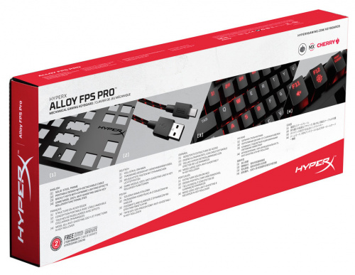 Клавиатура HyperX Alloy FPS Pro CherryMX Red механическая черный USB for gamer LED фото 4