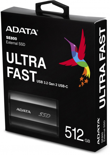 Накопитель SSD A-Data USB-C 512Gb ASE800-512GU32G2-CBK SE800 1.8" черный фото 4