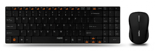 Клавиатура + мышь Rapoo 9060 клав:черный мышь:черный USB беспроводная slim Multimedia фото 2