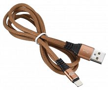 Кабель Digma LIGHT-1.2M-BR USB (m)-Lightning (m) 1.2м коричневый