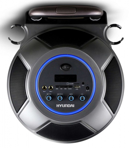Минисистема Hyundai H-MC100 черный 50Вт/FM/USB/BT/SD/MMC фото 3