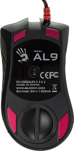 Мышь A4Tech Bloody AL9 Blazing черный лазерная (12000dpi) USB (8but) фото 9