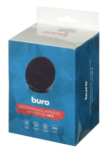 Беспроводное зар./устр. Buro QF4 QC3.0 3A универсальное кабель USB Type C черный (QF4) фото 7