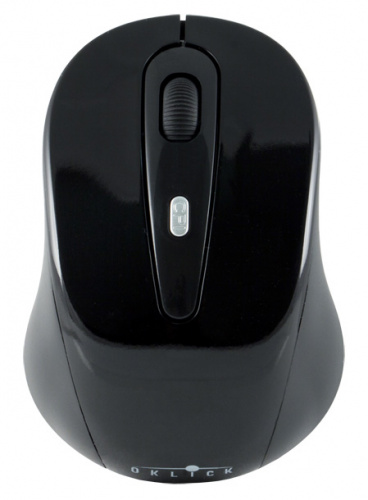 Мышь Оклик 435MW черный оптическая (1600dpi) беспроводная USB для ноутбука (4but) фото 4
