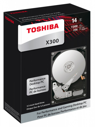 Жесткий диск Toshiba SATA-III 14Tb HDWR21EEZSTA X300 (7200rpm) 256Mb 3.5" Rtl