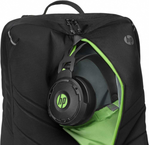 Рюкзак для ноутбука 17.3" HP Pavilion Gaming 500 черный/зеленый полиэстер (6EU58AA) фото 3