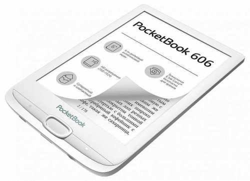 Электронная книга PocketBook 606 6" E-Ink Carta 1024x758 1Ghz 256Mb/8Gb/microSDHC белый фото 8