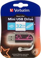 Флеш Диск Verbatim 32Gb Mini Neon Edition 49390 USB2.0 розовый/рисунок