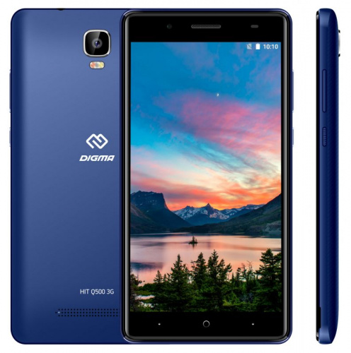 Смартфон Digma Q500 3G HIT 8Gb 1Gb синий моноблок 3G 2Sim 5" 480x854 Android 7.0 5Mpix WiFi GPS GSM900/1800 GSM1900 TouchSc MP3 FM microSD max32Gb фото 4