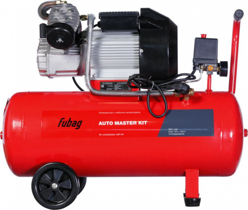 Компрессор поршневой Fubag Master Auto Master Kit масляный 400л/мин 50л 2200Вт красный/черный фото 3