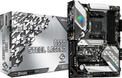 Материнская плата Asrock B550 STEEL LEGEND Soc-AM4 AMD B550 4xDDR4 ATX AC`97 8ch(7.1) 2.5Gg RAID+HDMI+DP фото 4