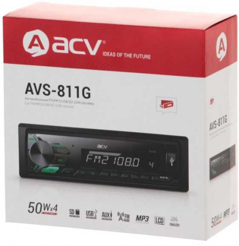 Автомагнитола ACV AVS-811G 1DIN 4x50Вт фото 6