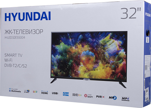 Телевизор LED Hyundai 32" H-LED32ES5004 Metal черный/HD READY/60Hz/DVB-T2/DVB-C/DVB-S2/USB/WiFi/Smart TV (RUS) фото 3