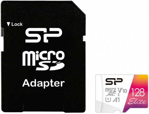 Флеш карта microSDXC 128GB Silicon Power SP128GBSTXBV1V20SP Elite + adapter фото 2