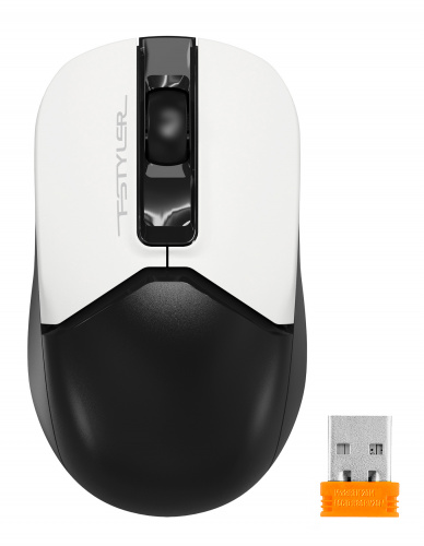 Мышь A4Tech Fstyler FG12 Panda белый/черный оптическая (1200dpi) беспроводная USB (3but) фото 10