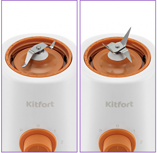 Блендер стационарный Kitfort КТ-3055-1 300Вт белый/оранжевый фото 4