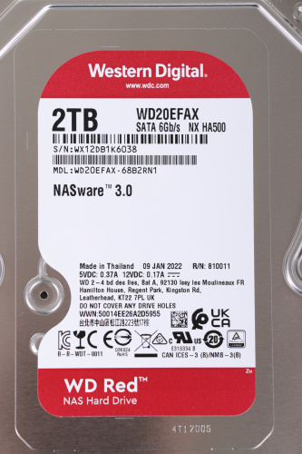 Жесткий диск WD Original SATA-III 2Tb WD20EFAX NAS Red (5400rpm) 256Mb 3.5" фото 2