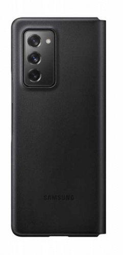 Чехол (клип-кейс) Samsung для Samsung Galaxy Z Fold2 Leather Cover черный (EF-FF916LBEGRU) фото 3
