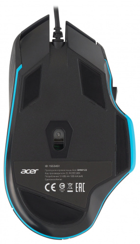 Мышь Acer OMW123 черный оптическая (6400dpi) USB (6but) фото 10