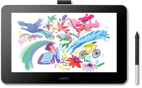 Графический планшет Wacom One DTC133W0B LED USB Type-C белый фото 9