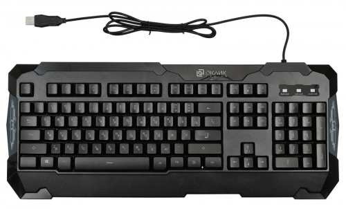 Клавиатура Оклик 721G SHERIFF черный USB Multimedia for gamer LED фото 7