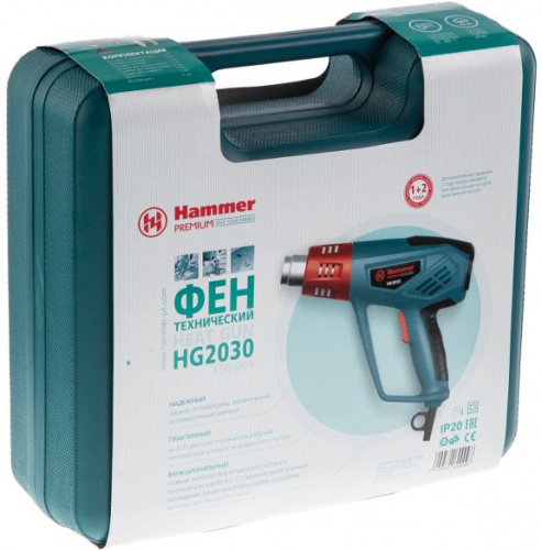 Технический фен Hammer HG2030 Premium 2200Вт темп.50-600С фото 3