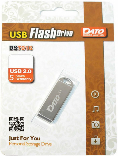 Флеш Диск Dato 64GB DS7016 DS7016-64G USB2.0 серебристый