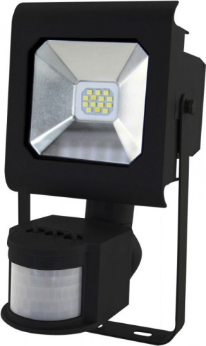 Прожектор уличный Эра Pro LPR-10-2700К-М-SEN SMD светодиодный 10Вт корп.мет.черный (Б0028651)