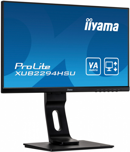Монитор Iiyama 21.5" ProLite XUB2294HSU-B1 черный VA LED 4ms 16:9 HDMI M/M матовая HAS Pivot 1000:1 250cd 178гр/178гр 1920x1080 D-Sub DisplayPort FHD USB 4.7кг фото 3