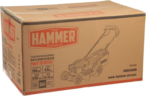 Газонокосилка роторная Hammer KMT200SC (591120) 3600Вт фото 3