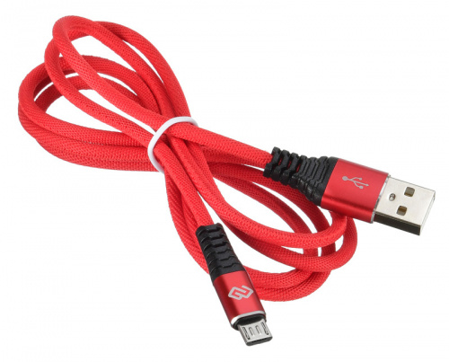 Кабель Digma MICROUSB-1.2M-BRAIDED-R USB (m)-micro USB (m) 1.2м красный фото 5