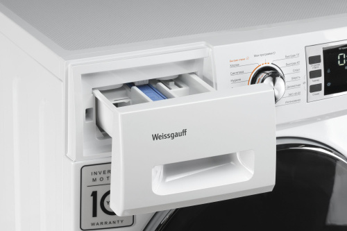 Стиральная машина Weissgauff WM 5649 DC Inverter класс: A+++ загр.фронтальная макс.:9кг белый фото 12