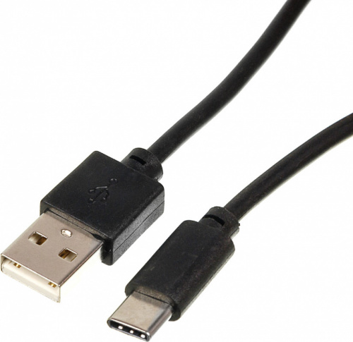 Кабель USB (m)-USB Type-C (m) 1.8м черный фото 2