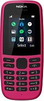 Мобильный телефон Nokia TA-1174 105 Dual SIM (2019) розовый моноблок 2Sim 1.77" 120x160 Nokia 30+ FM
