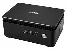 Неттоп MSI Cubi 3 Silent S-038XRU slim i3 7100U (2.4)/4Gb/500Gb/HDG620/noOS/GbitEth/WiFi/BT/65W/черный/серебристый