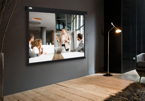 Экран Cactus 168x299см Wallscreen CS-PSW-168X299-BK 16:9 настенно-потолочный рулонный черный фото 2