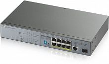 Коммутатор Zyxel GS1300-10HP-EU0101F 9G 1SFP 8PoE+ 130W неуправляемый