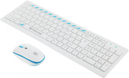 Клавиатура + мышь Defender Skyline 895 Nano клав:белый мышь:белый USB беспроводная