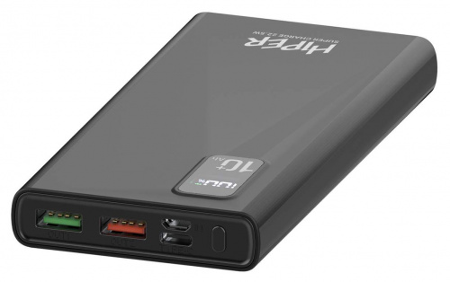 Мобильный аккумулятор Hiper Fast 10000 10000mAh 5A QC PD 2xUSB черный (FAST 10000 BLACK) фото 5