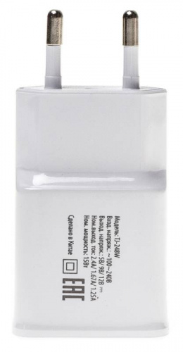 Сетевое зар./устр. Buro TJ-248W 15W 2.4A (QC) USB-A универсальное белый фото 6
