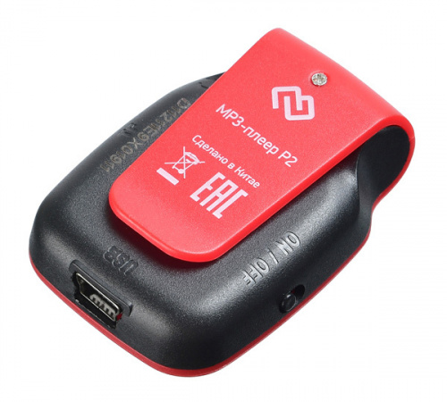 Плеер Digma P2 красный/черный/microSD/clip фото 9