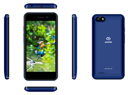 Смартфон Digma Linx A453 3G 8Gb 1Gb синий моноблок 3G 2Sim 4.5" 480x854 Android 7.0 5Mpix WiFi GPS GSM900/1800 GSM1900 TouchSc MP3 FM microSD max32Gb фото 3